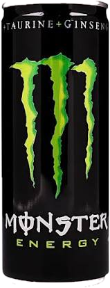 Original Monster Energy, black can with green claw